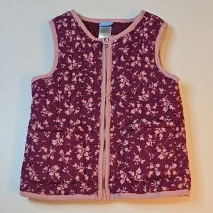 Draper James Pink and Purple Quilted Vest